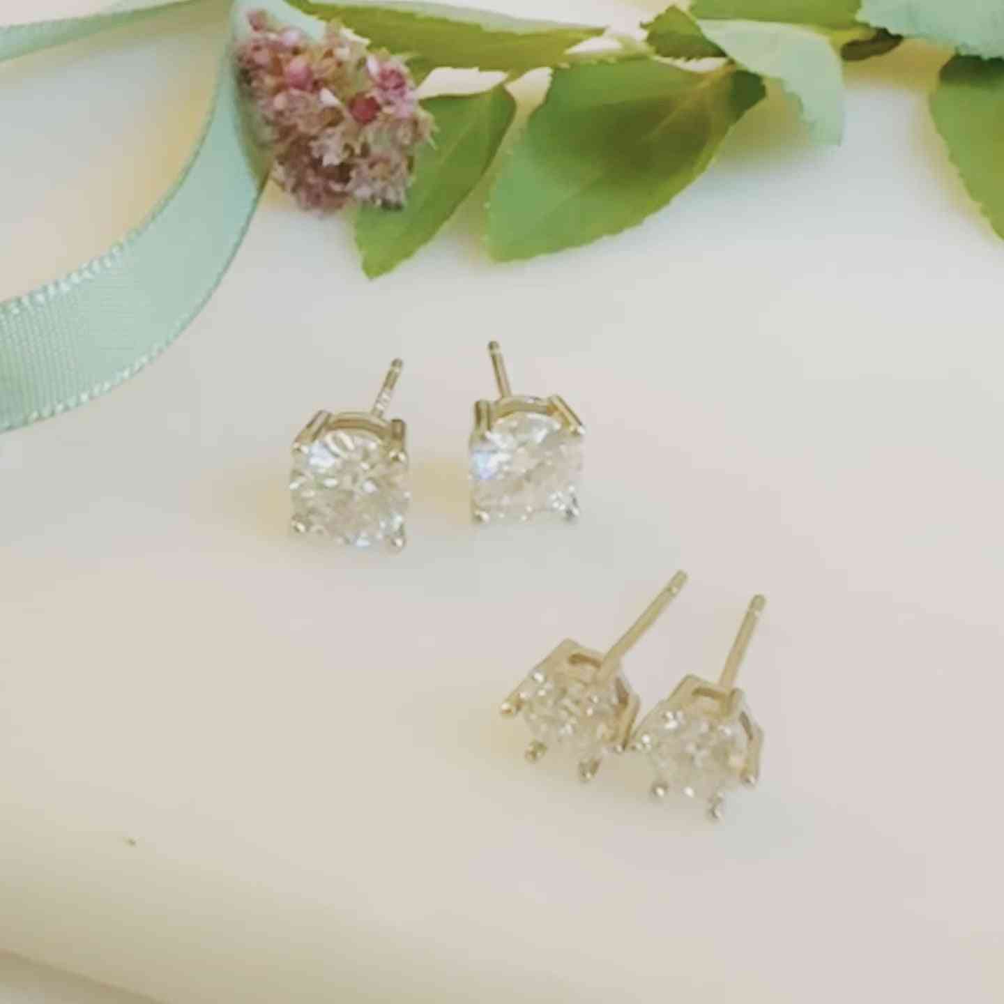Excellent Cut Moissanite Stud Earrings
