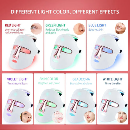 Beauty Tools Beauty Instrument Face Facial Mask Instrument Seven Color Light Photon Rejuvenation Beauty Instrument