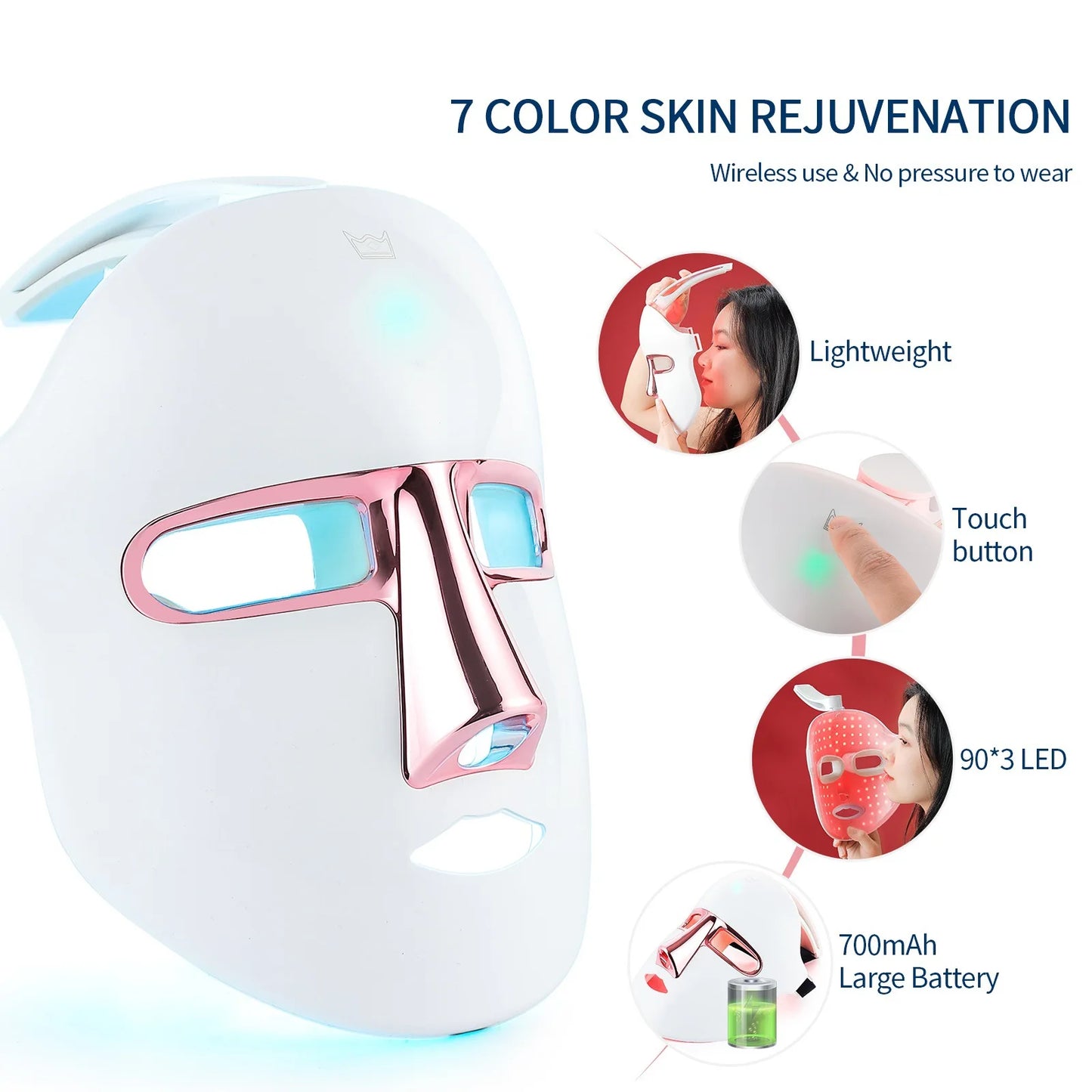 Beauty Tools Beauty Instrument Face Facial Mask Instrument Seven Color Light Photon Rejuvenation Beauty Instrument