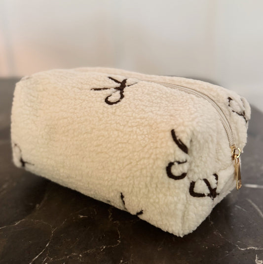 Soft Structured Makeup Pouch for Travel or Daily Essentials