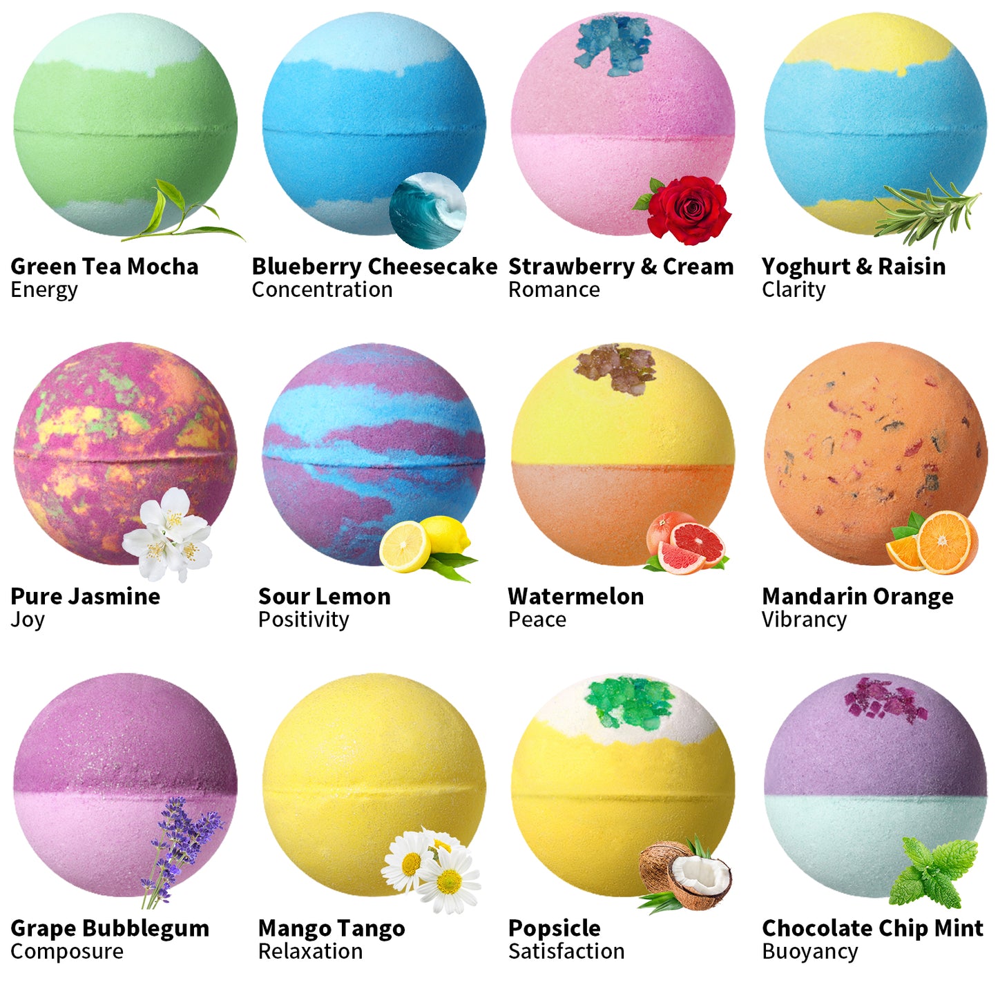 Natural Rose Essential Oils Bombs Skincare Body Spa Fizzy Bubble Bombe