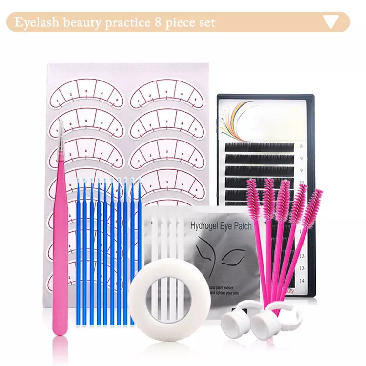 Beauty Makeup Grafting Eyelashes Tool Set for Beginners Practice Planting False Eyelash Extension Training Kits