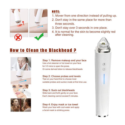 Timesiso H100-B 20X Wifi Visual Blackhead Vacuum Portable Face Cleaner Beauty Tool Device Machine With LED