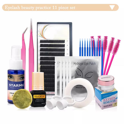 Beauty Makeup Grafting Eyelashes Tool Set for Beginners Practice Planting False Eyelash Extension Training Kits