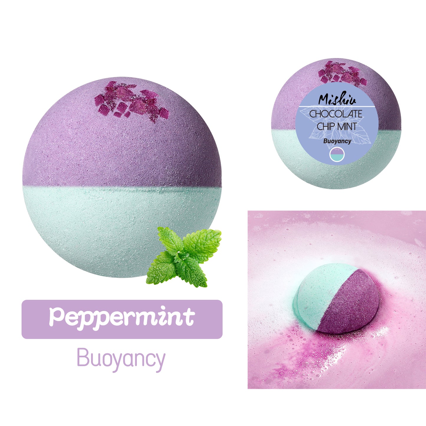 Natural Rose Essential Oils Bombs Skincare Body Spa Fizzy Bubble Bombe
