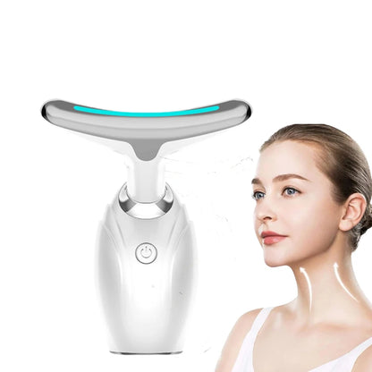 Home Beauty Machine LED Photon Anti Wrinkle EMS Vibration Neck Lift Device Skin Beauty Tools Device Facial Machine Face Massager