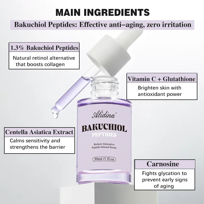 Private Label Organic Bakuchiol Collagen Retinol Niacinamide Age-Aging Face Serum Skin Care Product Facial Korean Skincare D