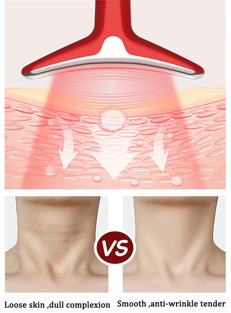 Home Beauty Machine LED Photon Anti Wrinkle EMS Vibration Neck Lift Device Skin Beauty Tools Device Facial Machine Face Massager