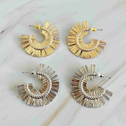 Sunburst Beauty Hoop Earrings