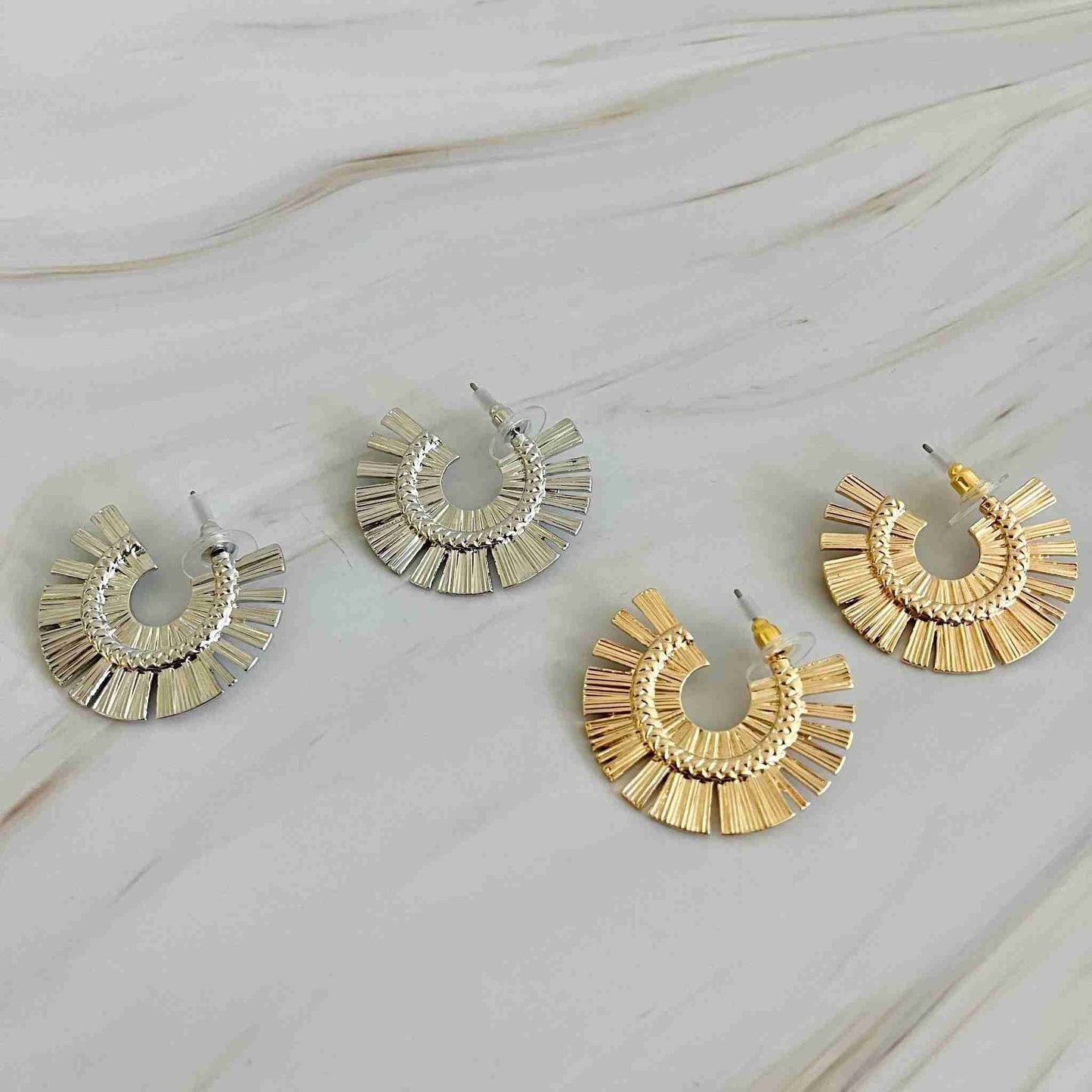 Sunburst Beauty Hoop Earrings