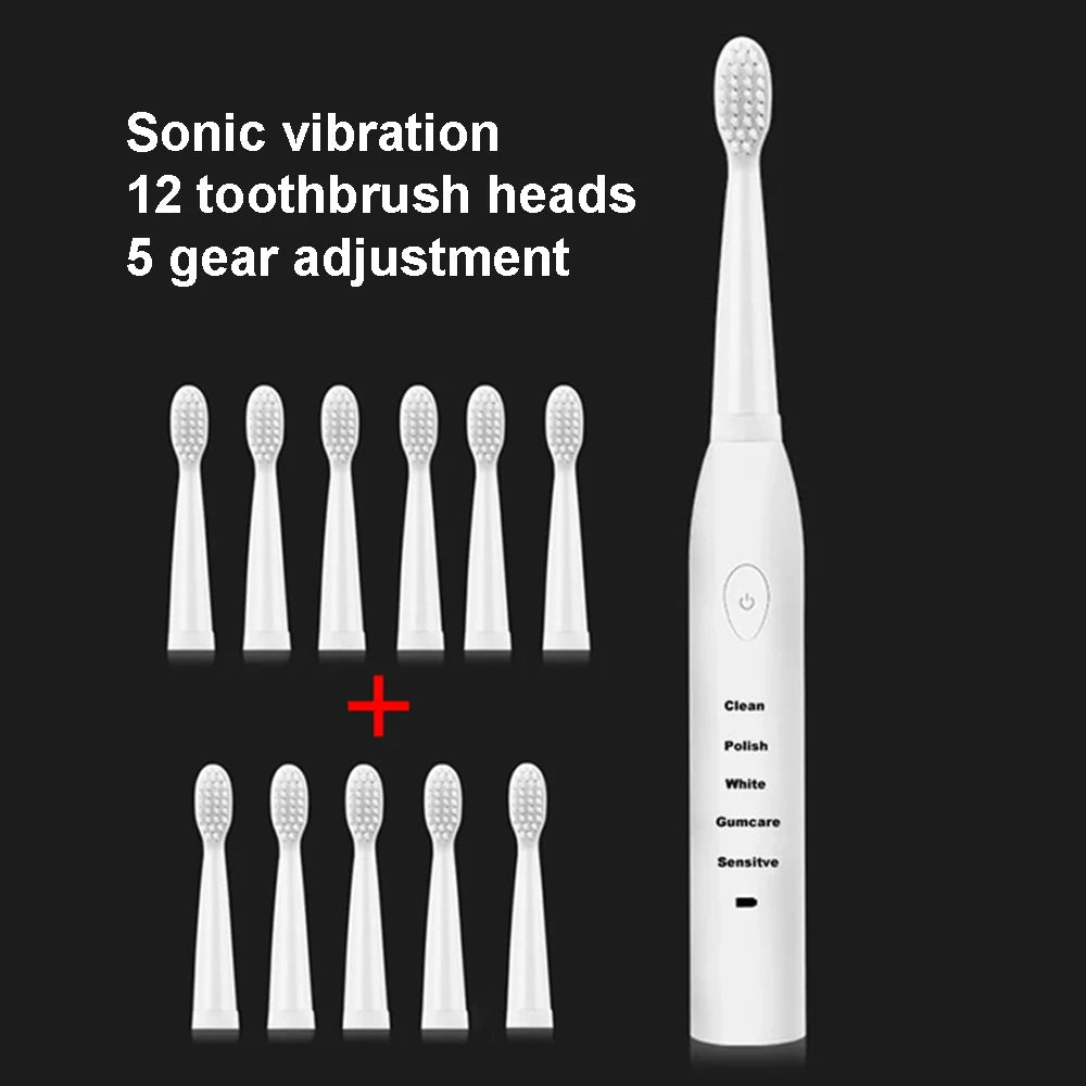 Powerful Ultrasonic Sonic Electric Toothbrush USB Charge Rechargeable Tooth Brush Washable Electronic Whitening Teeth Brush J110