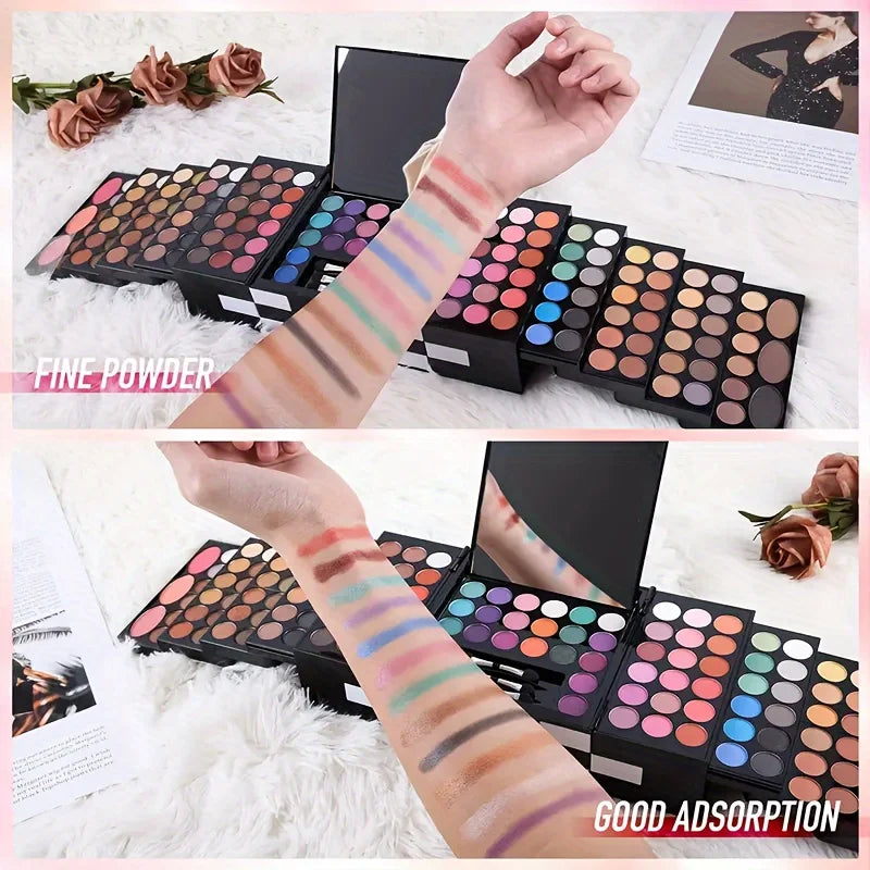142-Color Eye Shadow, 3-Color Blush, 3-Color Eyebrow Powder Makeup Set
