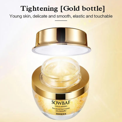 24K Gold Snail Collagen Face Cream Moisturizing Skincare Essential Brightening