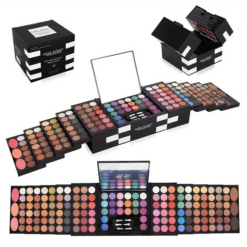 142-Color Eye Shadow, 3-Color Blush, 3-Color Eyebrow Powder Makeup Set