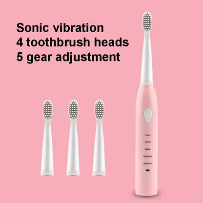 Powerful Ultrasonic Sonic Electric Toothbrush USB Charge Rechargeable Tooth Brush Washable Electronic Whitening Teeth Brush J110
